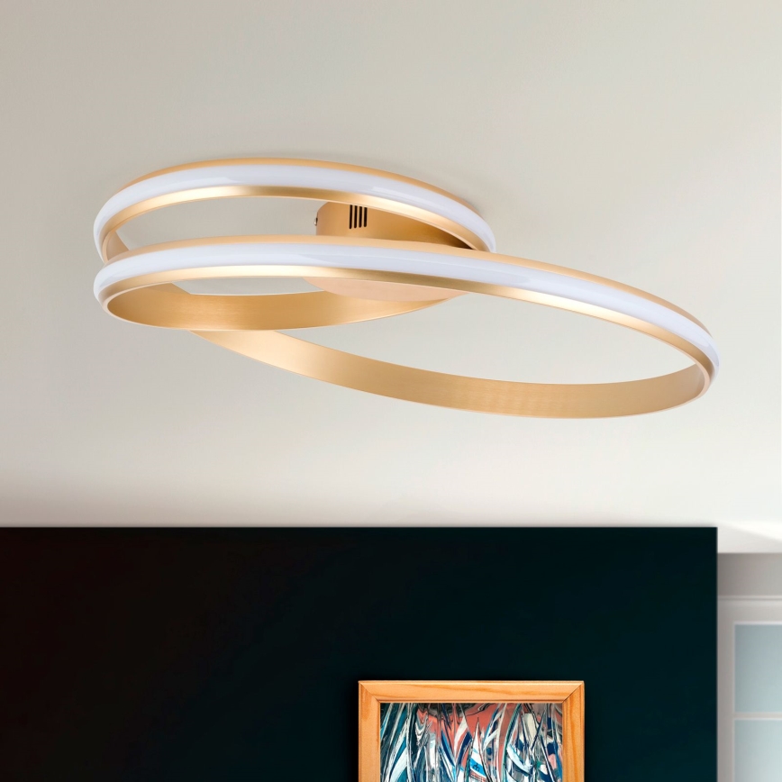 LED Zatemnitvena stropna svetilka CIRCUS LED/30W/230V zlata