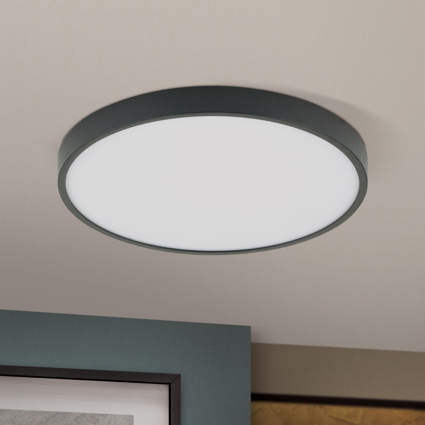 LED Stropna svetilka BULLY LED/28W/230V pr. 28 cm črna