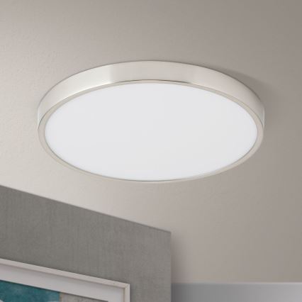 LED Stropna svetilka BULLY LED/28W/230V pr. 28 cm mat krom