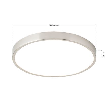 LED Stropna svetilka BULLY LED/28W/230V pr. 28 cm mat krom