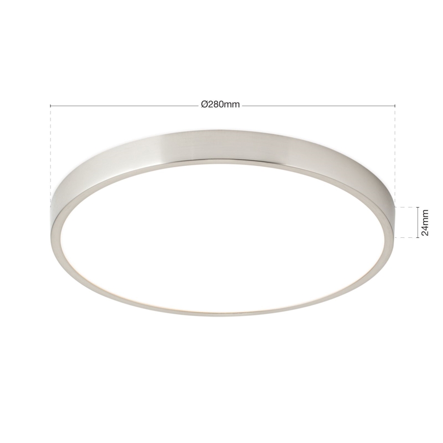 LED Stropna svetilka BULLY LED/28W/230V pr. 28 cm mat krom