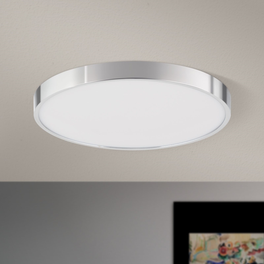 LED Stropna svetilka BULLY LED/28W/230V pr. 28 cm sijajni krom