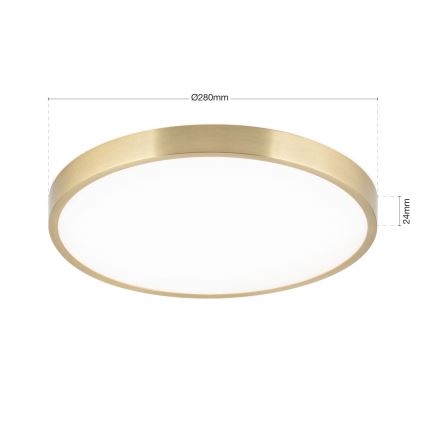 LED Stropna svetilka BULLY LED/28W/230V pr. 28 cm zlata