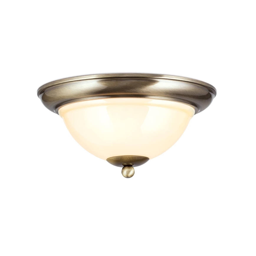 Stropna svetilka AUSTRIAN OLD LAMP 2xE27/60W/230V pr. 27 cm bron/bež