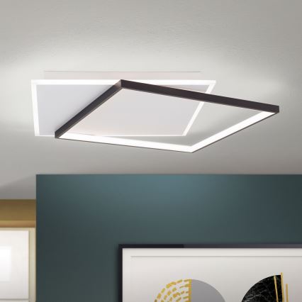 LED Zatemnitvena stropna svetilka EMANUEL LED/50W/230V bela/črna