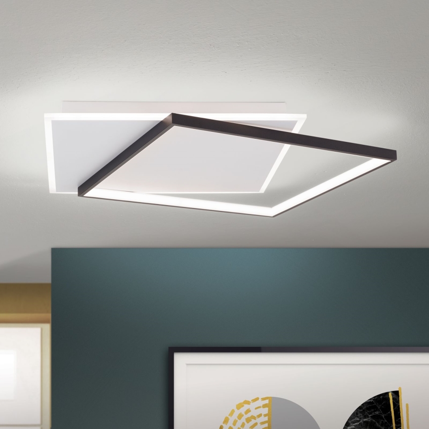 LED Zatemnitvena stropna svetilka EMANUEL LED/50W/230V bela/črna