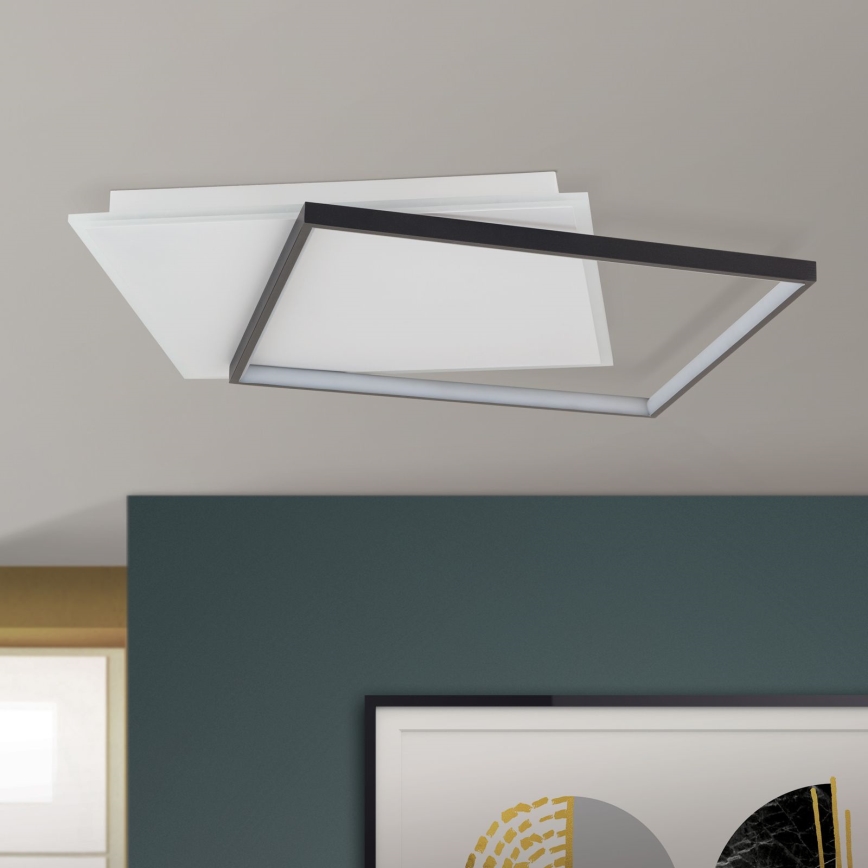 LED Zatemnitvena stropna svetilka EMANUEL LED/50W/230V bela/črna