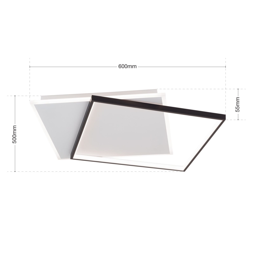 LED Zatemnitvena stropna svetilka EMANUEL LED/50W/230V bela/črna
