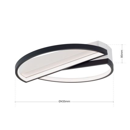 LED Zatemnitvena stropna svetilka OLGA LED/28W/230V črna/bela