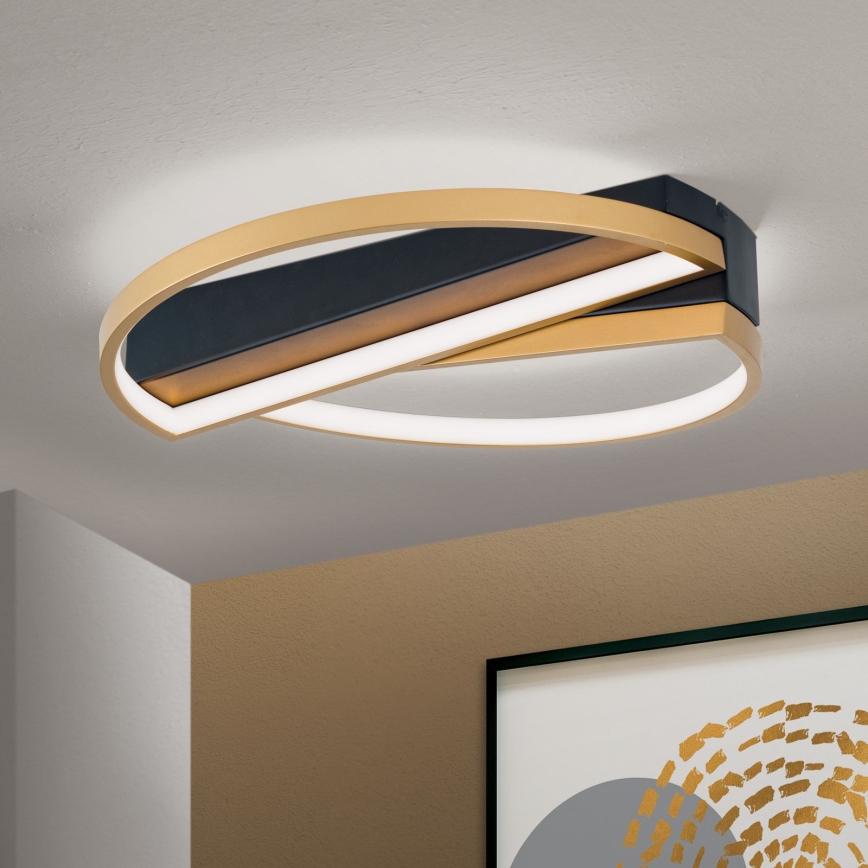 LED Zatemnitvena stropna svetilka OLGA LED/28W/230V zlata/črna