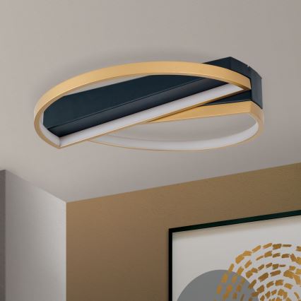 LED Zatemnitvena stropna svetilka OLGA LED/28W/230V zlata/črna