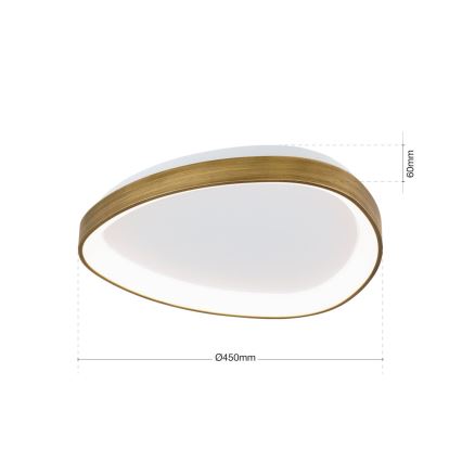 LED Stropna svetilka CHARLIE LED/35W/230V pr. 45 cm zlata