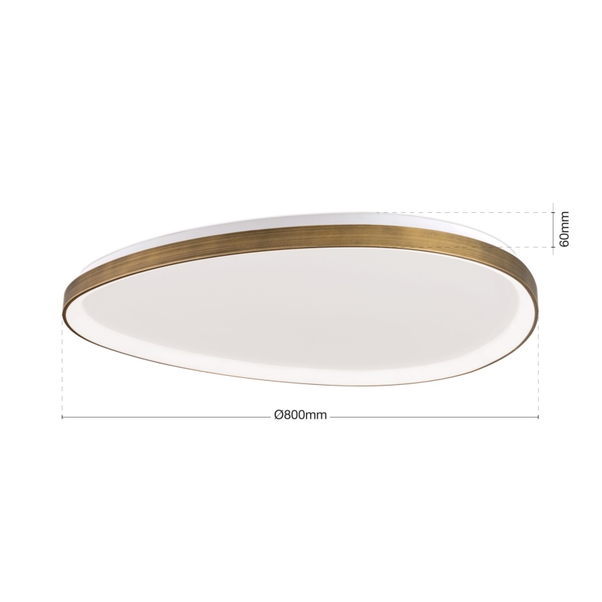 LED Stropna svetilka CHARLIE LED/72W/230V pr. 80 cm zlata