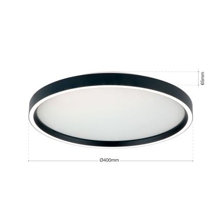 LED Zatemnitvena stropna svetilka MASCA LED/36W/230V 2700/3350/4000K pr. 40 cm črna