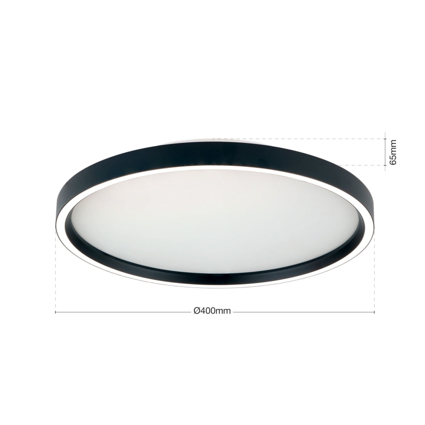 LED Zatemnitvena stropna svetilka MASCA LED/36W/230V 2700/3350/4000K pr. 40 cm črna