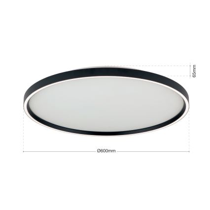 LED zatemnilna stropna svetilka MASCA LED/47W/230V 2700/3350/4000K premer 60 cm črna