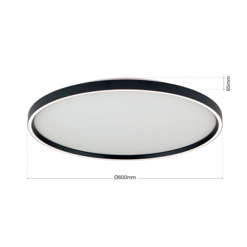 LED zatemnilna stropna svetilka MASCA LED/47W/230V 2700/3350/4000K premer 60 cm črna