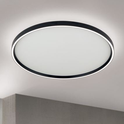 LED Zatemnitvena stropna svetilka MASCA LED/47W/230V 2700/3350/4000K pr. 60 cm črna