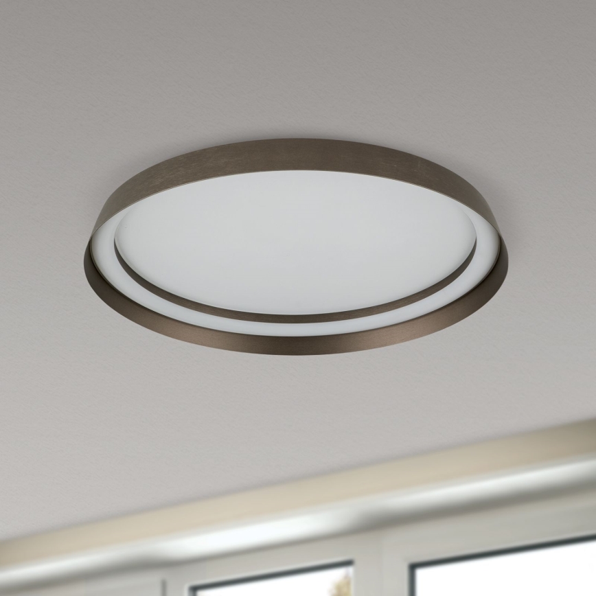 LED Zatemnitvena stropna svetilka MANTA LED/38W/230V 2700/3000/4000K pr. 45 cm rjava