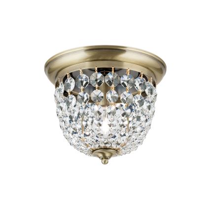 Kristalna stropna svetilka PLAFOND 1xE27/40W/230V pr. 26 cm bron