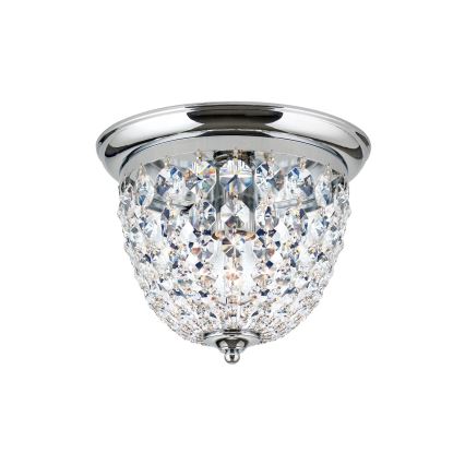 Kristalna stropna svetilka PLAFOND 1xE27/40W/230V pr. 26 cm sijajni krom