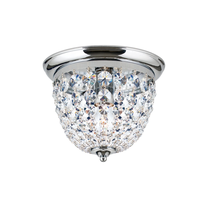 Kristalna stropna svetilka PLAFOND 1xE27/40W/230V pr. 26 cm sijajni krom