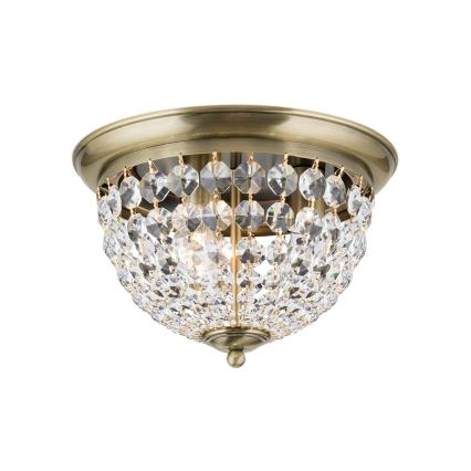 Kristalna stropna svetilka PLAFOND 3xE27/40W/230V pr. 35 cm bron