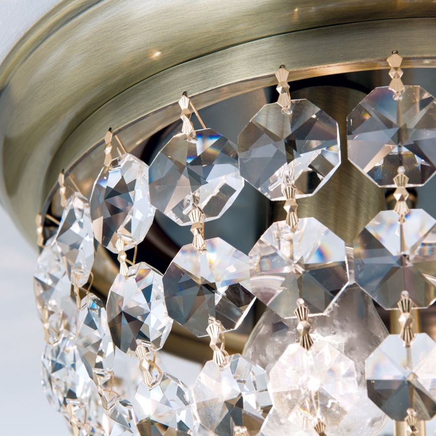Kristalna stropna svetilka PLAFOND 3xE27/40W/230V pr. 35 cm bron