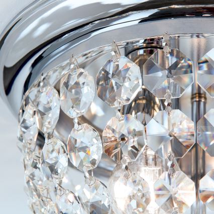 Kristalna stropna svetilka PLAFOND 3xE27/40W/230V pr. 35 cm sijajni krom