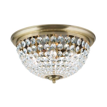 Kristalna stropna svetilka PLAFOND 6xE27/40W/230V pr. 47 cm bron