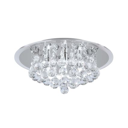 Kristalna stropna svetilka GLORIA 4xG9/40W/230V pr. 38 cm prozorna/sijajni krom