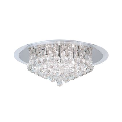 Kristalna stropna svetilka GLORIA 6xG9/40W/230V pr. 50 cm prozorna/sijajni krom