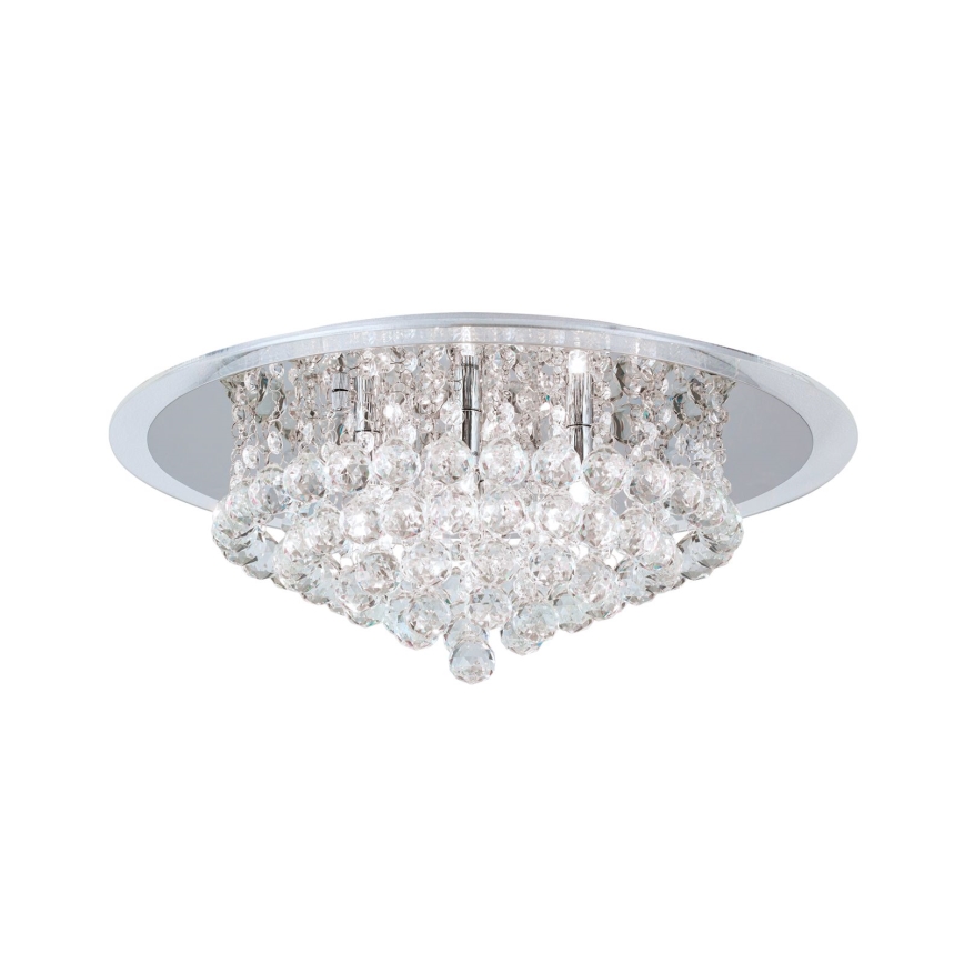 Kristalna stropna svetilka GLORIA 6xG9/40W/230V pr. 50 cm prozorna/sijajni krom