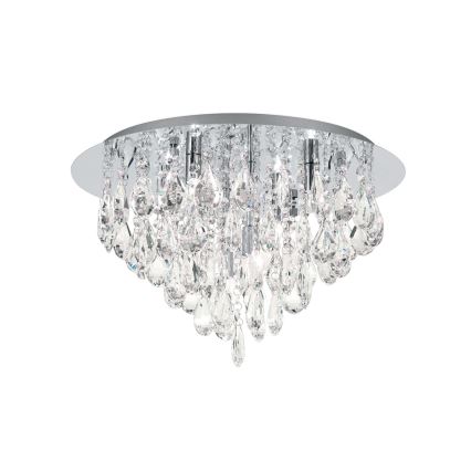 Kristalna stropna svetilka CELESTE 6xG9/40W/230V pr. 45 cm sijajni krom