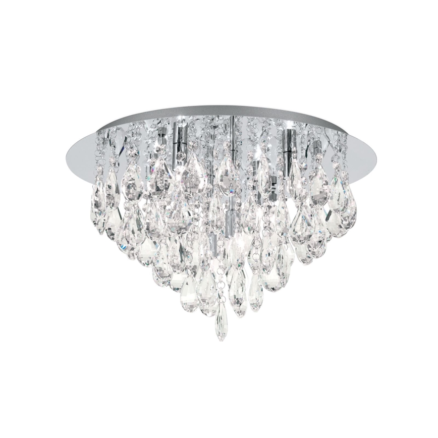 Kristalna stropna svetilka CELESTE 6xG9/40W/230V pr. 45 cm sijajni krom