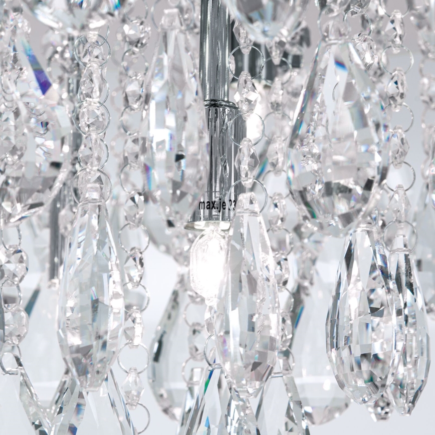 Kristalna stropna svetilka CELESTE 6xG9/40W/230V pr. 45 cm sijajni krom