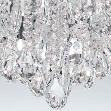 Kristalna stropna svetilka CELESTE 12xG9/40W/230V pr. 75 cm sijajni krom