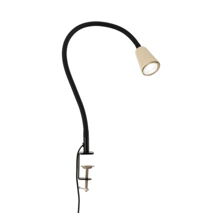 Prilagodljiva namizna svetilka s sponko DOTTY 1xGU10/10W/230V bež/črna