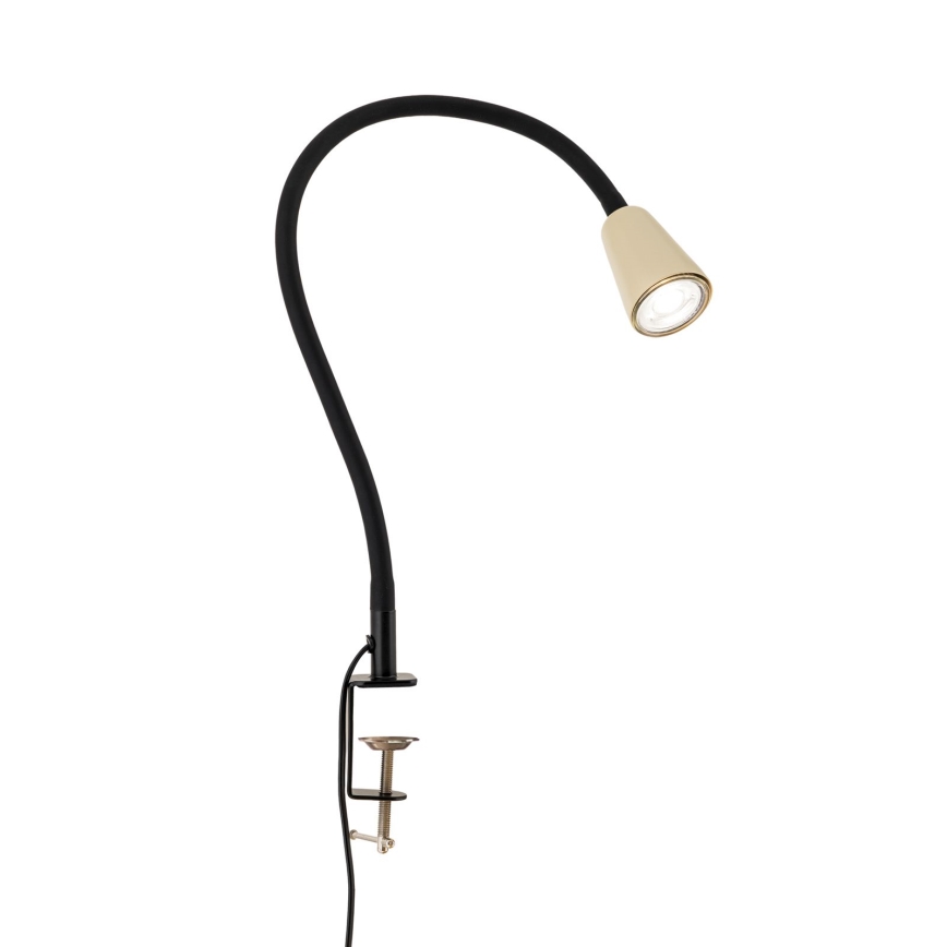 Prilagodljiva namizna svetilka s sponko DOTTY 1xGU10/10W/230V bež/črna
