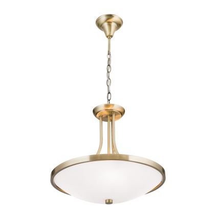 Lestenec na verigi AIDA 3xE27/60W/230V pr. 39,5 cm medenina