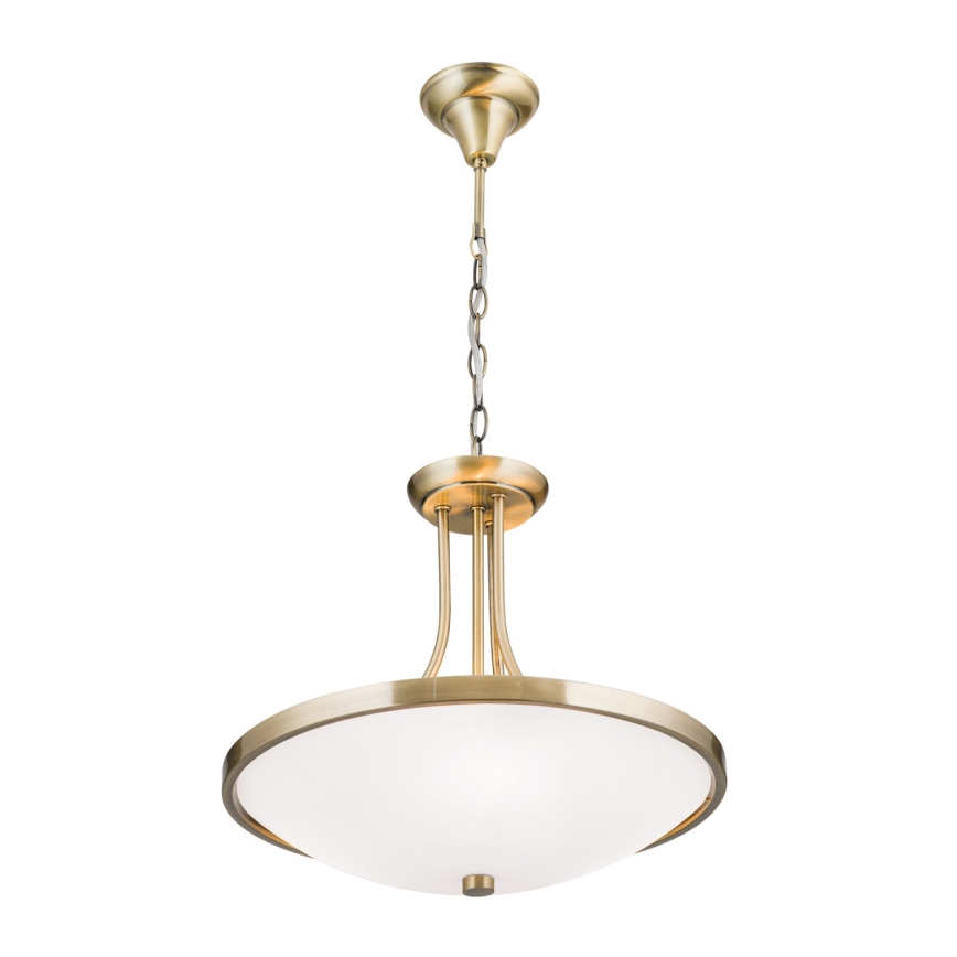 Lestenec na verigi AIDA 3xE27/60W/230V pr. 39,5 cm medenina