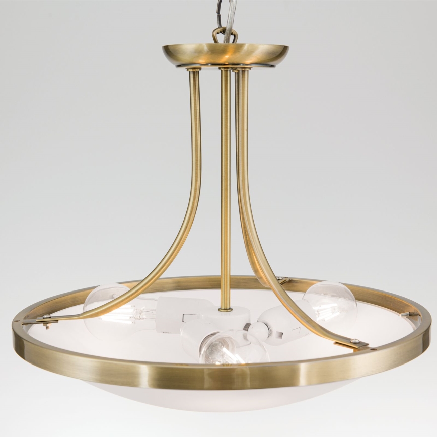 Lestenec na verigi AIDA 3xE27/60W/230V pr. 39,5 cm medenina