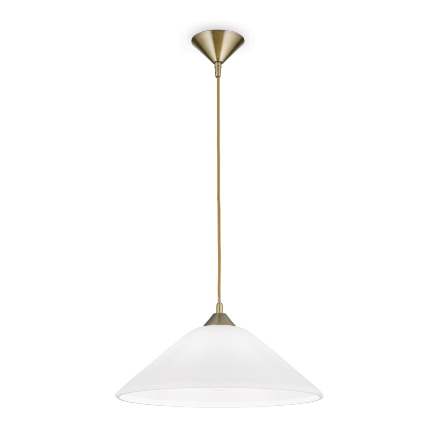 Lestenec na vrvici GRADO 1xE27/60W/230V pr. 40 cm medenina
