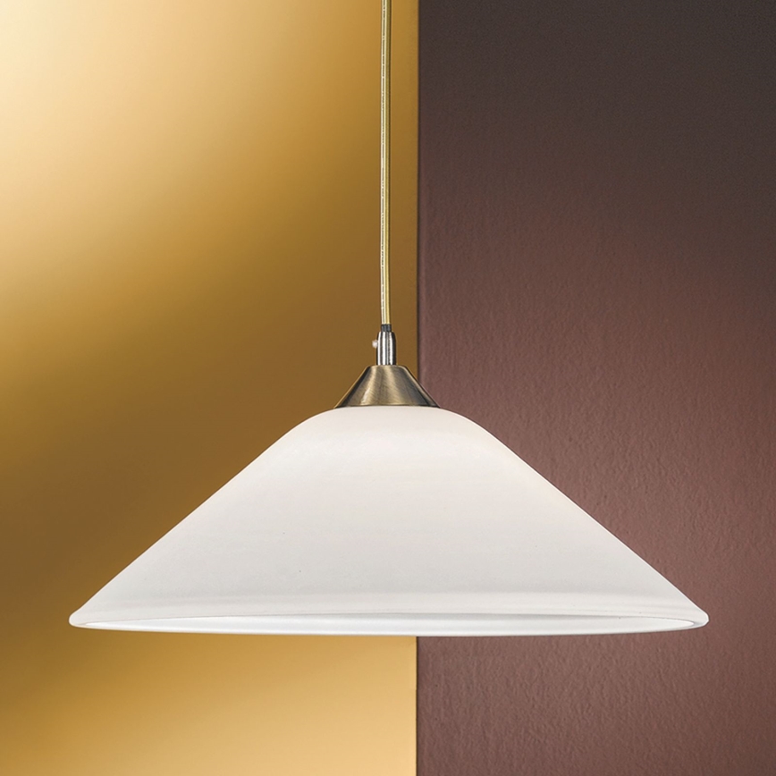 Lestenec na vrvici GRADO 1xE27/60W/230V pr. 40 cm medenina