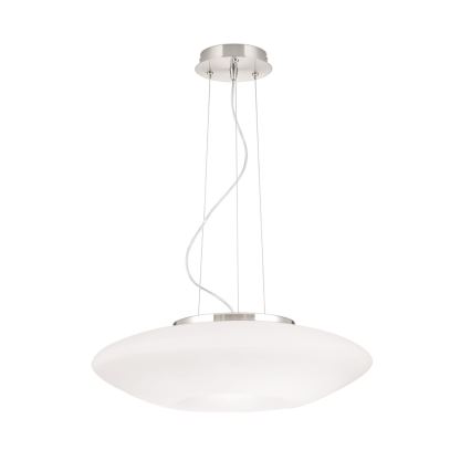 Lestenec na vrvici BLANC 2xE27/60W/230V pr. 49 cm mat krom