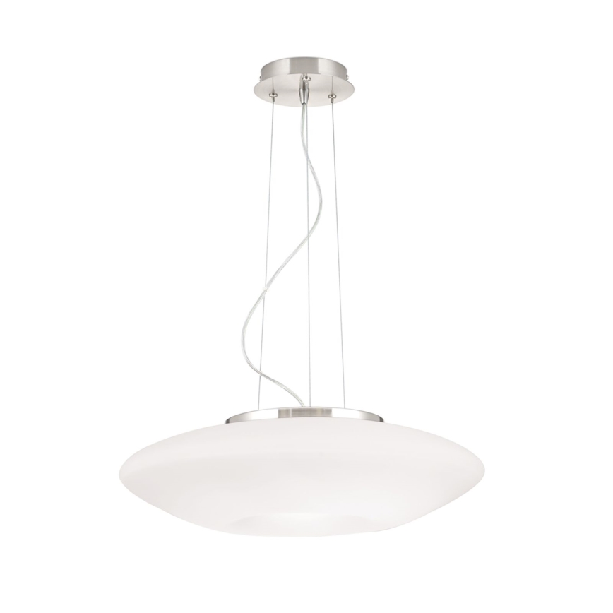 Lestenec na vrvici BLANC 2xE27/60W/230V pr. 49 cm mat krom