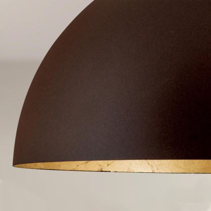 Lestenec na vrvici ELIANO 1xE27/60W/230V pr. 50 cm rjava/zlata