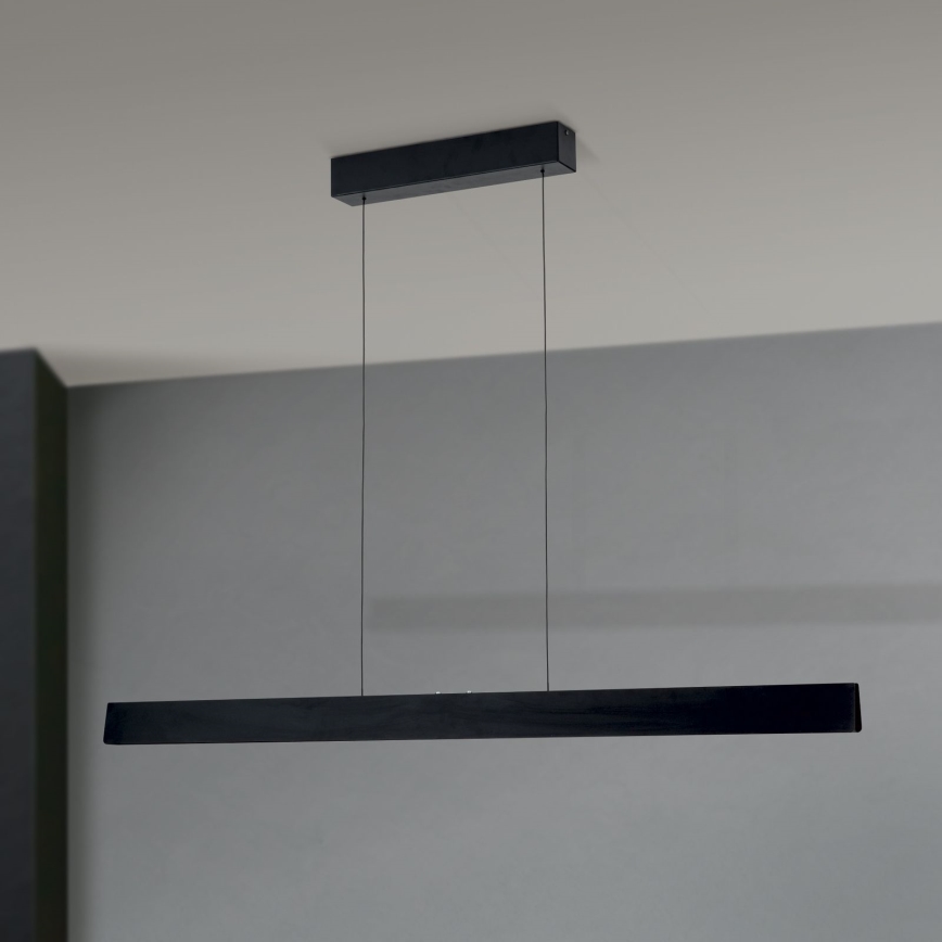 LED zatemnitvena viseča svetilka na vrvici TARA LED/44W/230V 2700/3800/4500/5700K črna