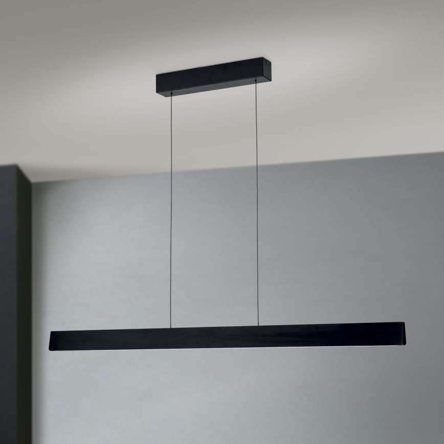 LED Zatemnitveni lestenec na vrvici TARA LED/44W/230V 2700/3800/4500/5700K črna