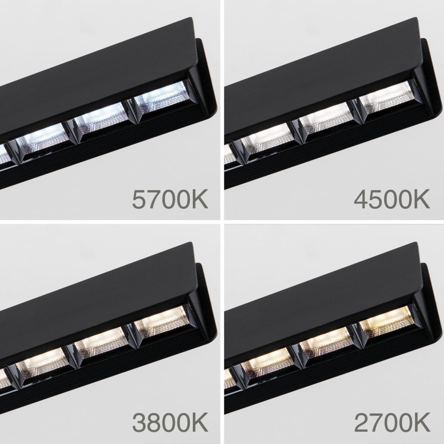 LED Zatemnitveni lestenec na vrvici TARA LED/44W/230V 2700/3800/4500/5700K črna